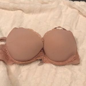 VS tan lightly lined bra. No push-up